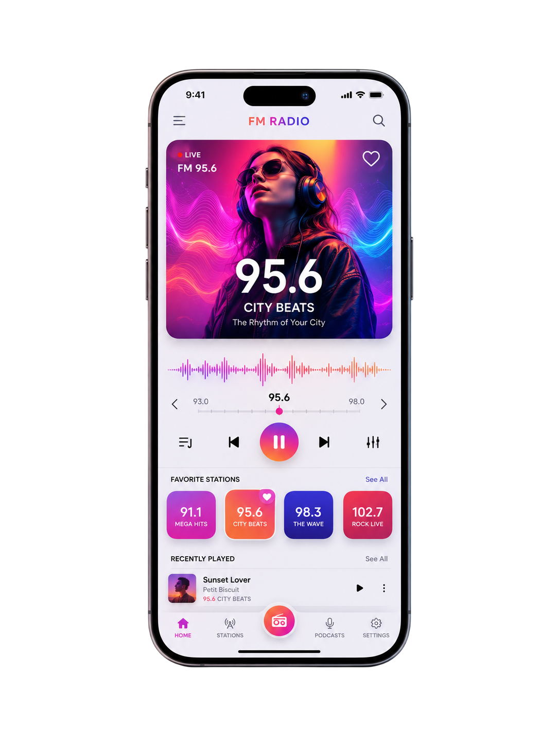 Mobile app mockup